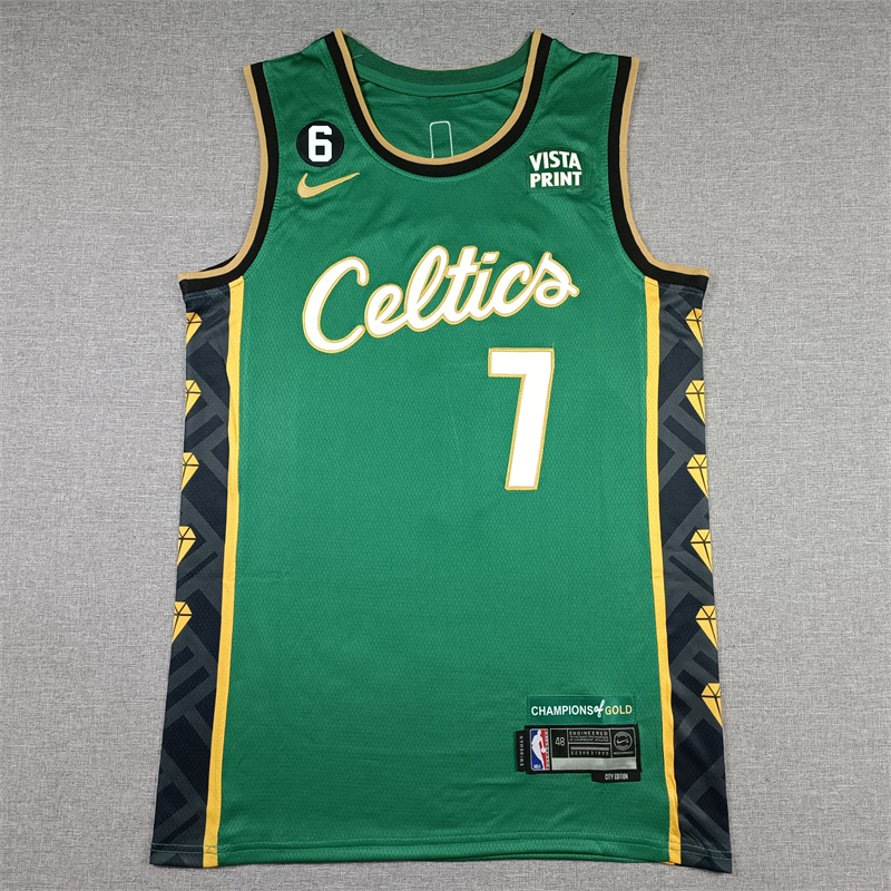Jaylen Brown 7 Boston Celtics 2022-23 Green City Edition Jersey
