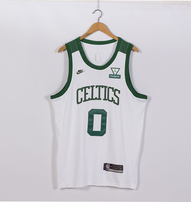 Jayson Tatum 0 Boston Celtics 2021-22 75TH Classic Edition Year White Jersey