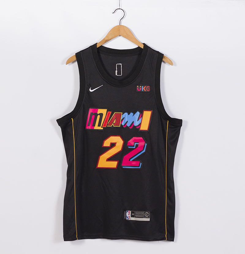 Jimmy Butler 22 Miami Heat 2021-22 City Edition Black Swingman Jersey
