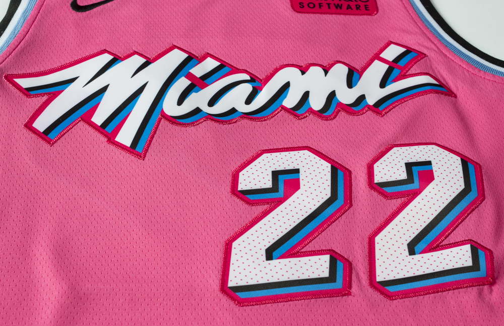 🌟Jimmy Butler Miami Heat Pink Blue #22 Jersey  Jimmy butler jersey, Jersey  design, Sports jersey design