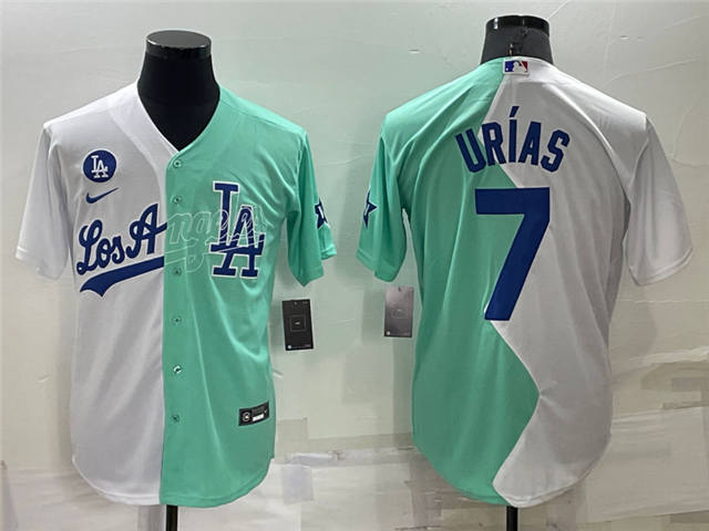Julio Urias Los Angeles Dodgers 2022 Split Fashion Jersey White Green