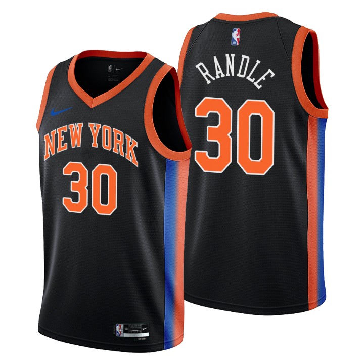 Julius Randle 30 New York Knicks 2022-23 Black City Edition Jersey