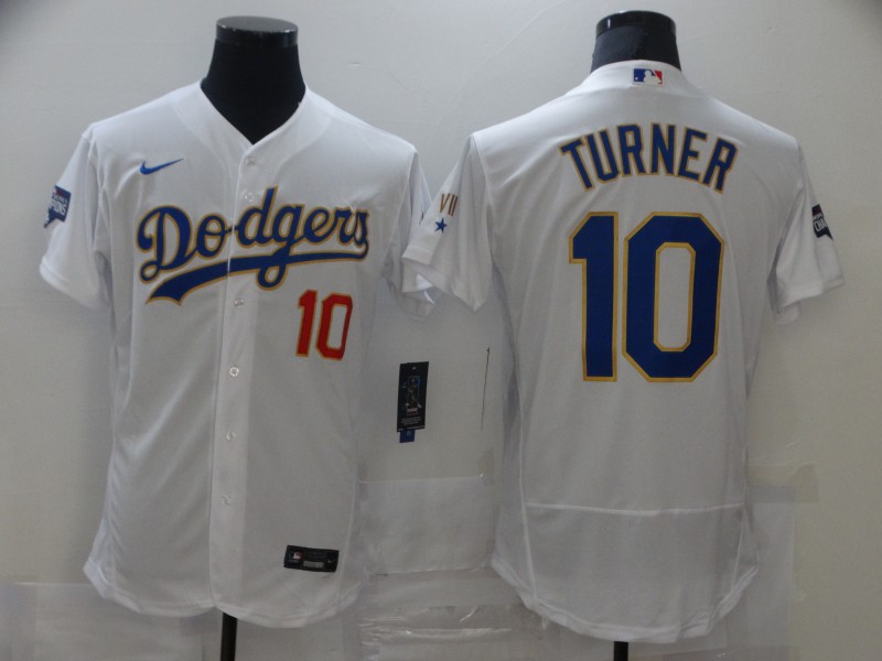 Justin Turner #10 Los Angeles Dodgers White 2021 Championship Jersey