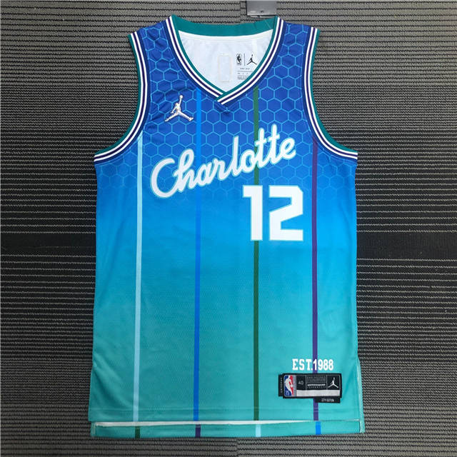 Kelly Oubre Jr 12 Charlotte Hornets 2021-22 Blue City Edition Jersey