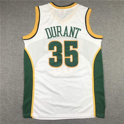 Kevin Durant 35 Seattle Supersonics 2007-08 Alternate White Jersey