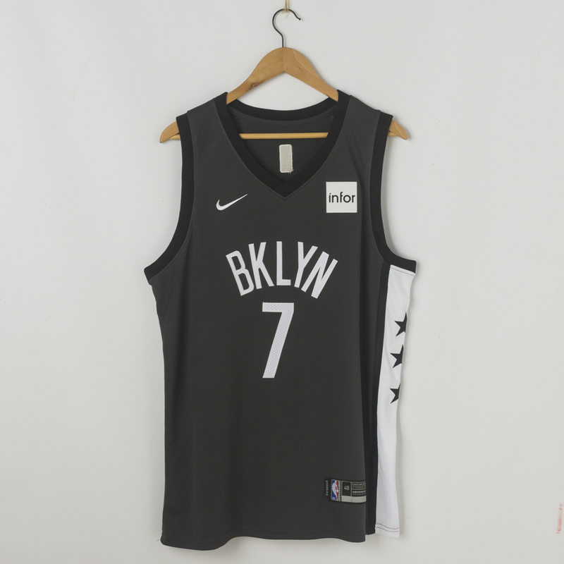 Kevin Durant 7 Brooklyn Nets 2019-20 Statement Black Jersey