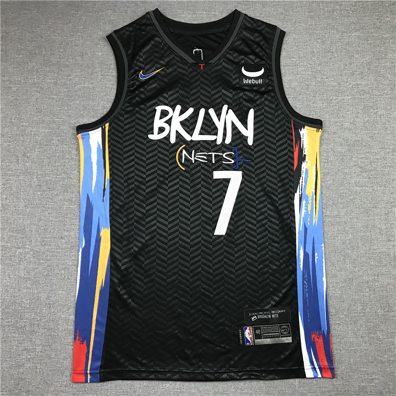 Kevin Durant 7 Brooklyn Nets 2021-22 City Edition Black Jersey