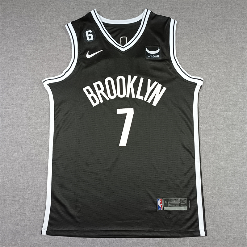 Kevin Durant 7 Brooklyn Nets 2022-23 Black Icon Swingman Jersey
