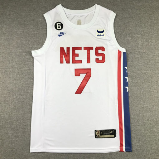 Kevin Durant 7 Brooklyn Nets 2022-23 White Classic Edition Jersey