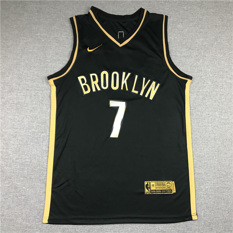 Kevin Durant 7 Brooklyn Nets Black Gold 2021 Swingman Jersey