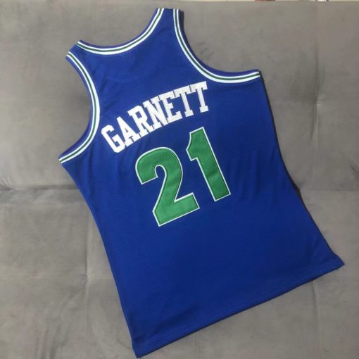 Kevin Garnett 21 Minnesota Timberwolves 1997-98 Blue Jersey