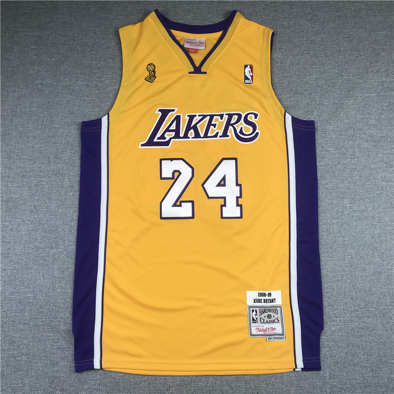 Kobe Bryant 24 Los Angeles Lakers 2008-09 Finals Championship Logo Jersey