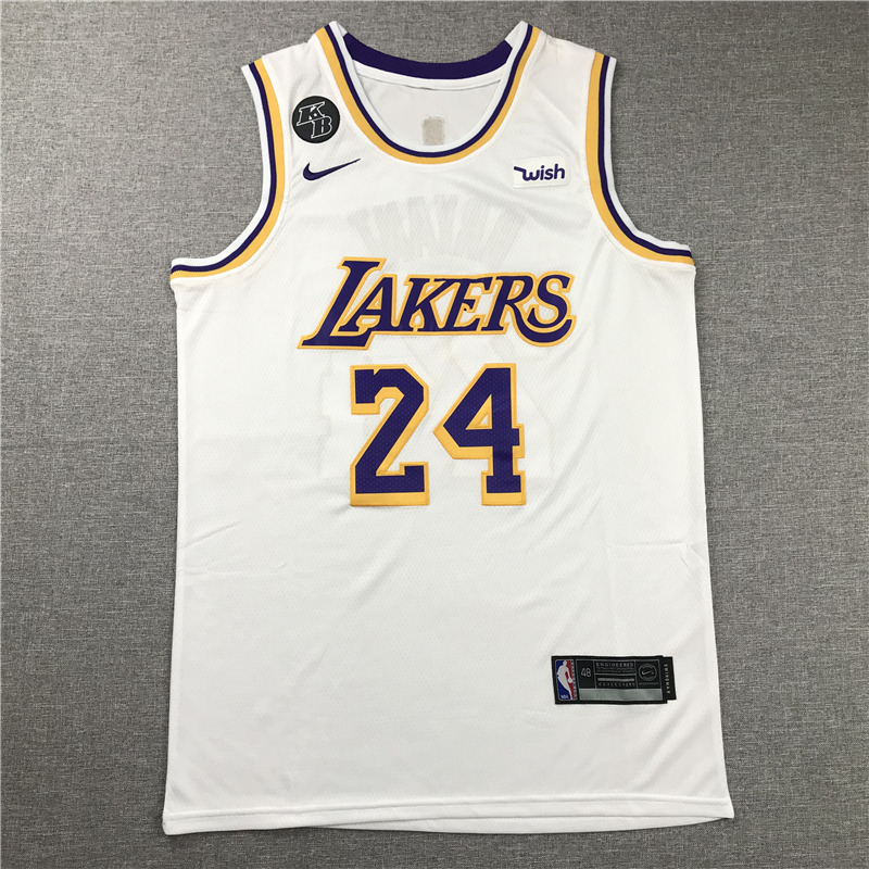 Kobe Bryant 24 Los Angeles Lakers 2020 Association Edition White Jersey KB Path
