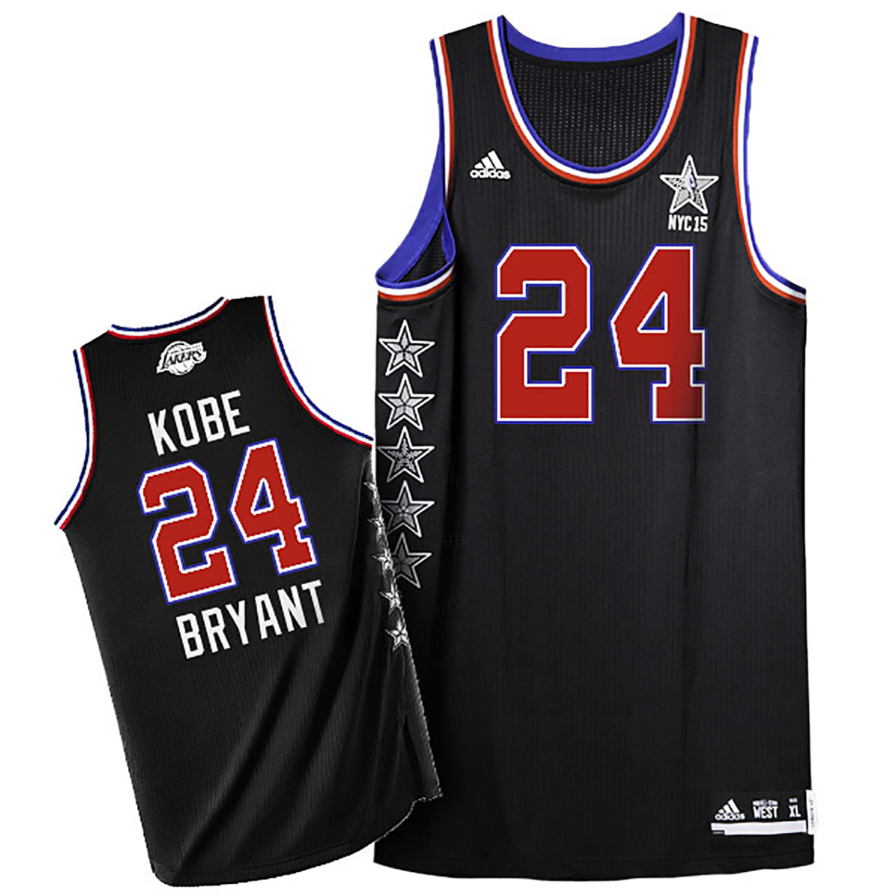 Kobe Bryant #24 NYC 2015 All-Star Western Conference Black Jersey