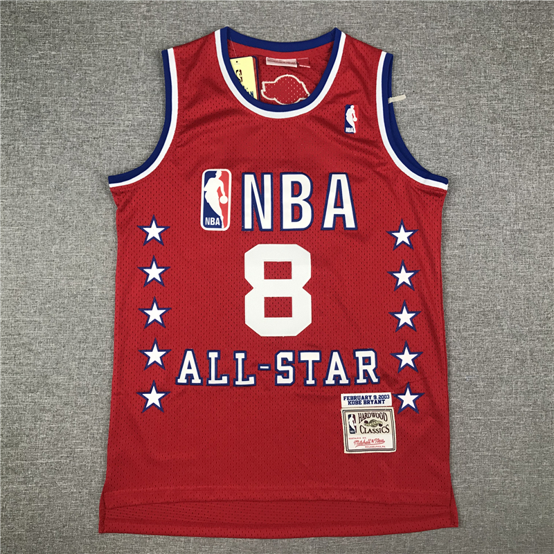Kobe Bryant 8 All Star Game 2003 West Red Jersey