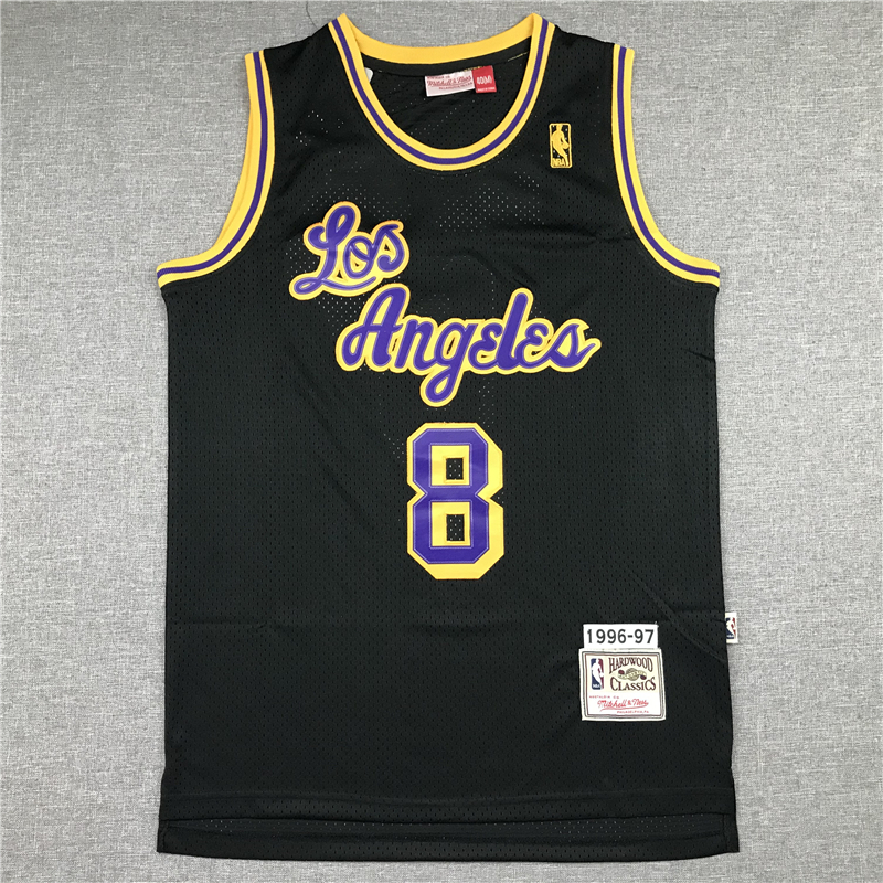 Kobe Bryant 8 Los Angeles Lakers 1996-97 Black Jersey