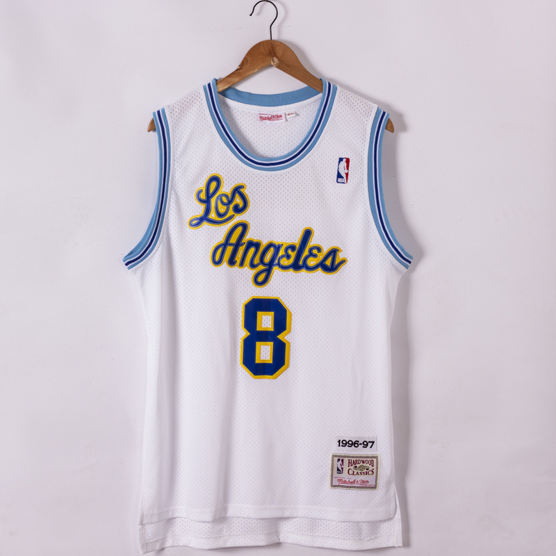 Kobe Bryant 8 Los Angeles Lakers 1996-97 Jersey White
