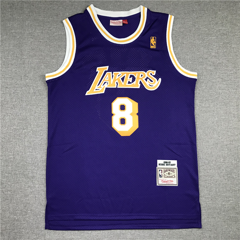 Kobe Bryant 8 Los Angeles Lakers 96-97 Purple Jersey