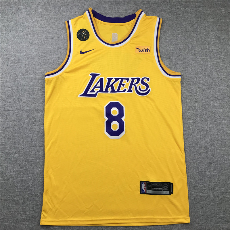 Kobe Bryant 8 Los Angeles Lakers Gold 2019-20 Icon Edition Swingman Jersey KB Path