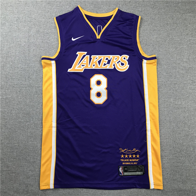 Kobe Bryant 8 Los Angeles Lakers Retro Retired Purple Edition Jersey