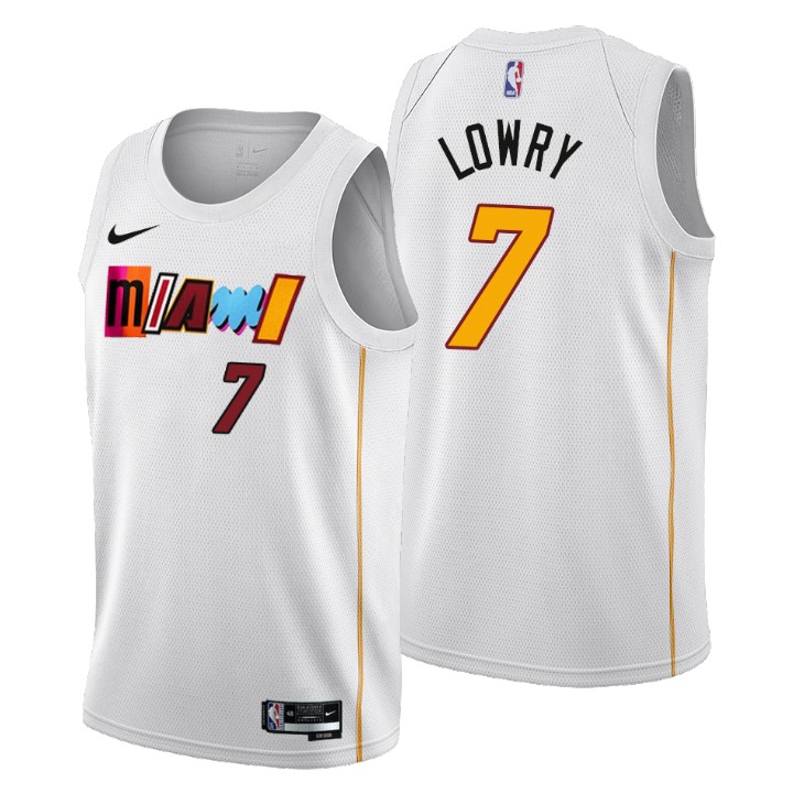 Kyle Lowry #7 Miami Heat 2022-23 White City Edition Jersey