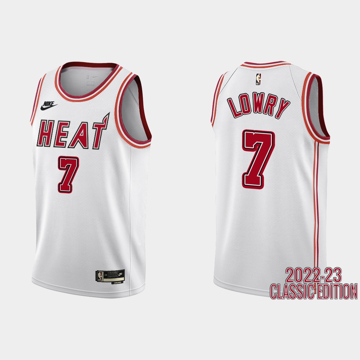 Kyle Lowry #7 Miami Heat 2022-23 White Classic Edition Jersey
