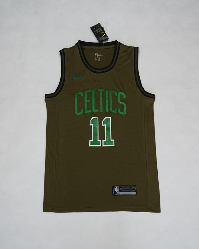 Kyrie Irving 11 Boston Celtics Army Green jersey