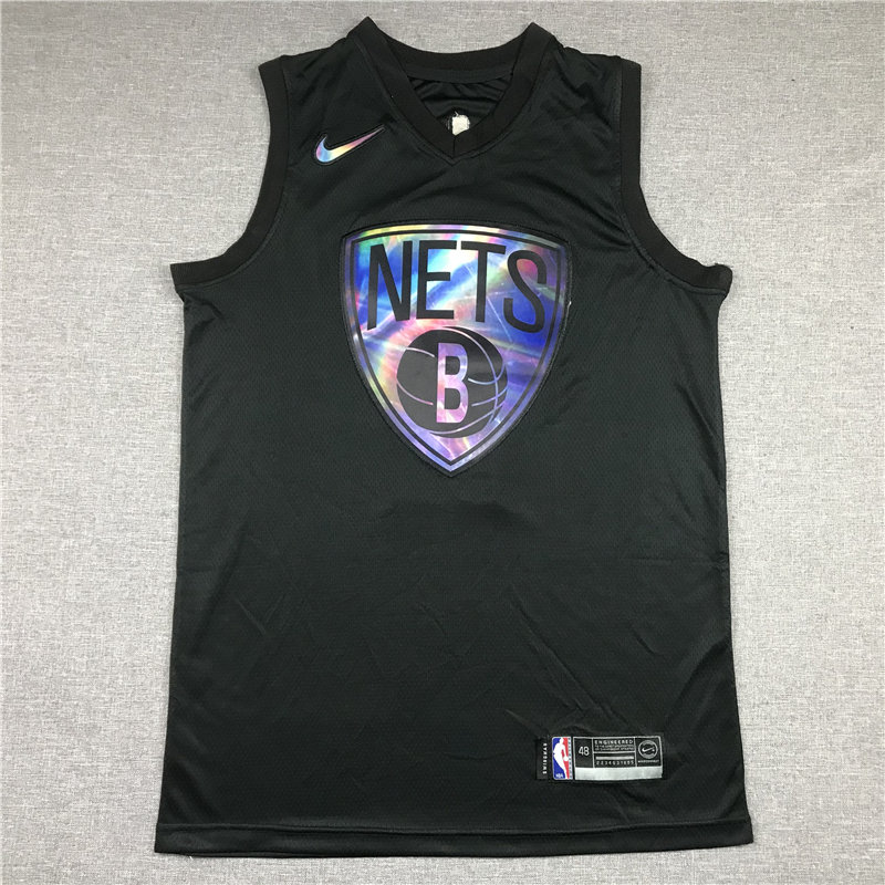 Kyrie Irving 11 Brooklyn Nets Black Iridescent Holographic Limited Edition Jersey