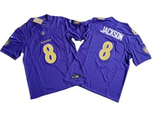 Lamar Jackson 8 Baltimore Ravens Purple Alternate Vapor Limited Jersey