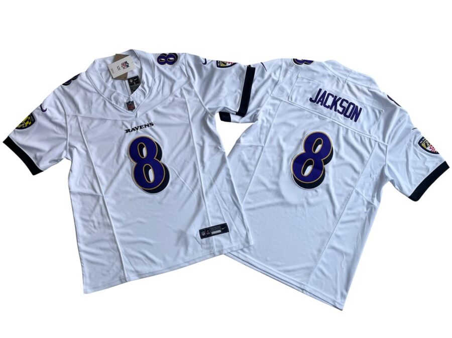 Lamar Jackson Baltimore Ravens White Vapor Limited Jersey