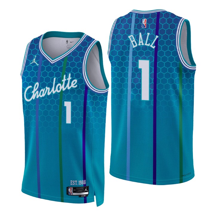 Lamelo Ball #1 Charlotte Hornets 2022-23 Blue City Edition Jersey