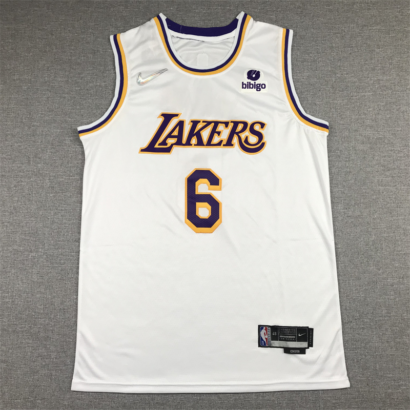 LeBron James 6 Los Angeles Lakers 2021-22 Association Edition White Jersey