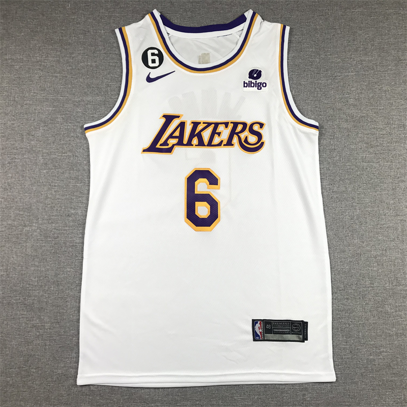 LeBron James 6 Los Angeles Lakers 2022-23 Association Edition White Jersey