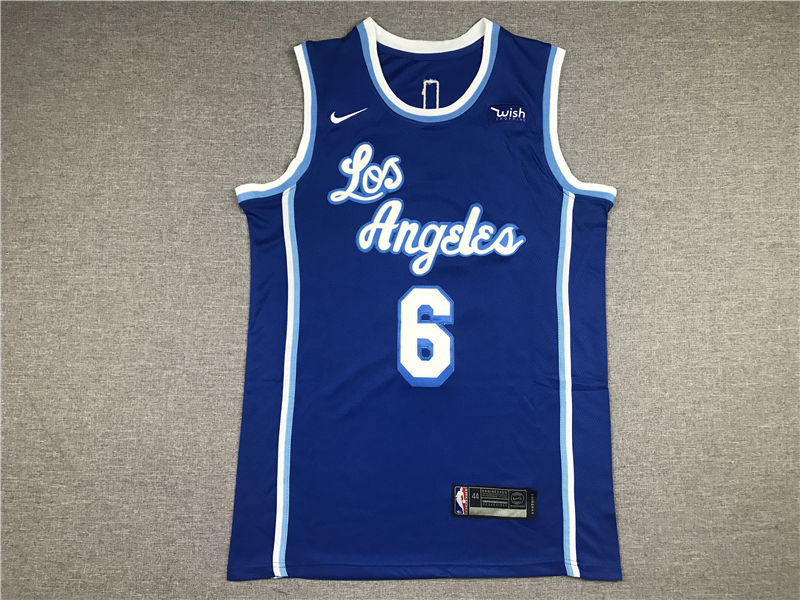 LeBron James 6 Los Angeles Lakers Blue 2021 Classic Edition Swingman Jersey