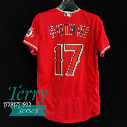 Los Angeles Angels #17 Shohei Ohtani Red Jersey - back