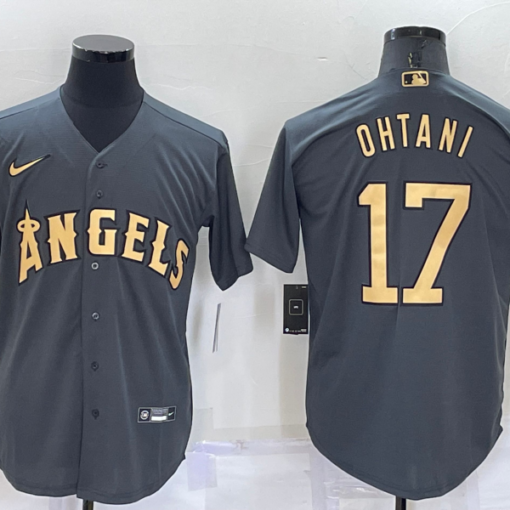 Los Angeles Angels #17 Shohei Ohtani 2022 MLB All-Star Game Jersey - Charcoal