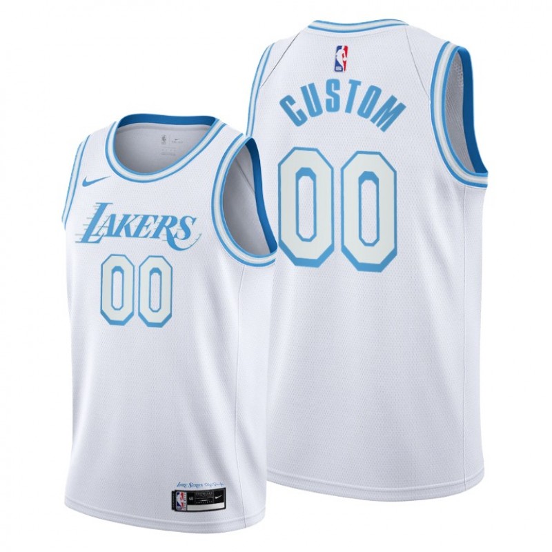 Los Angeles Lakers Custom White City Edition Jersey