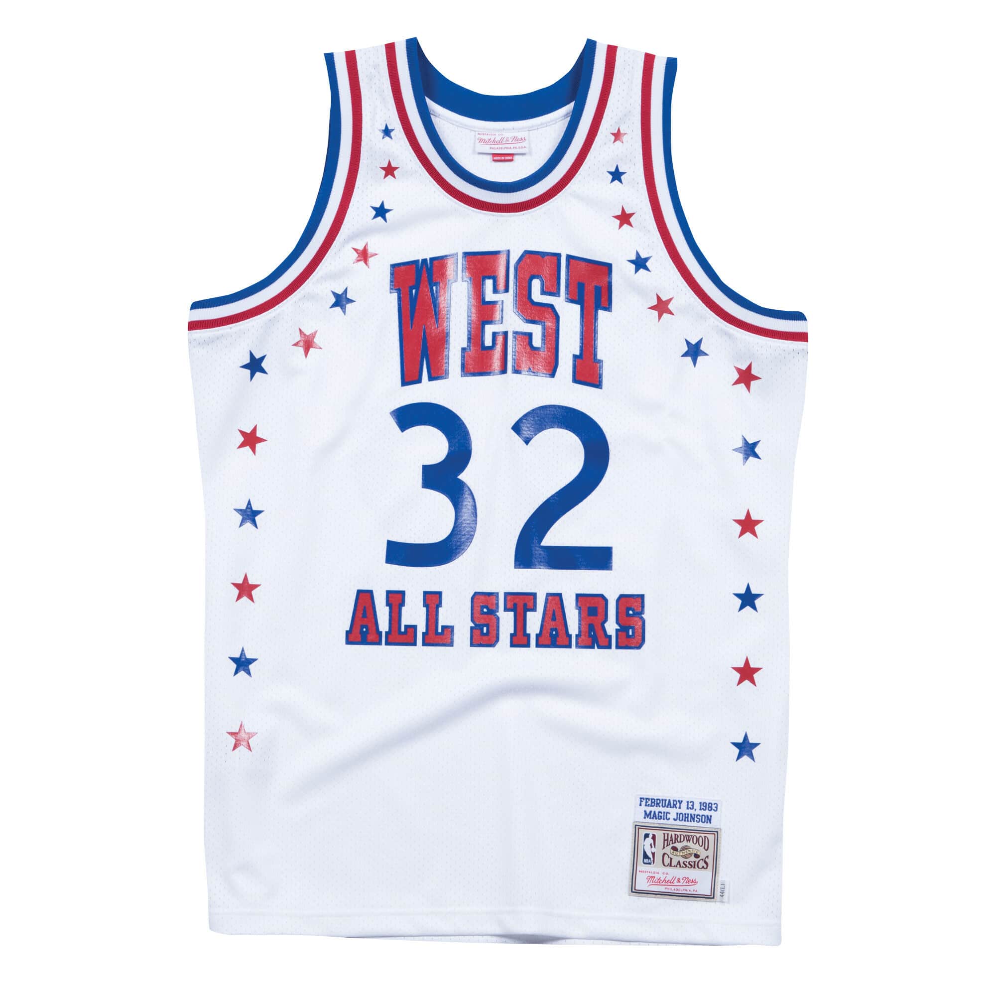 Magic Johnson 1983 All Star West Jersey