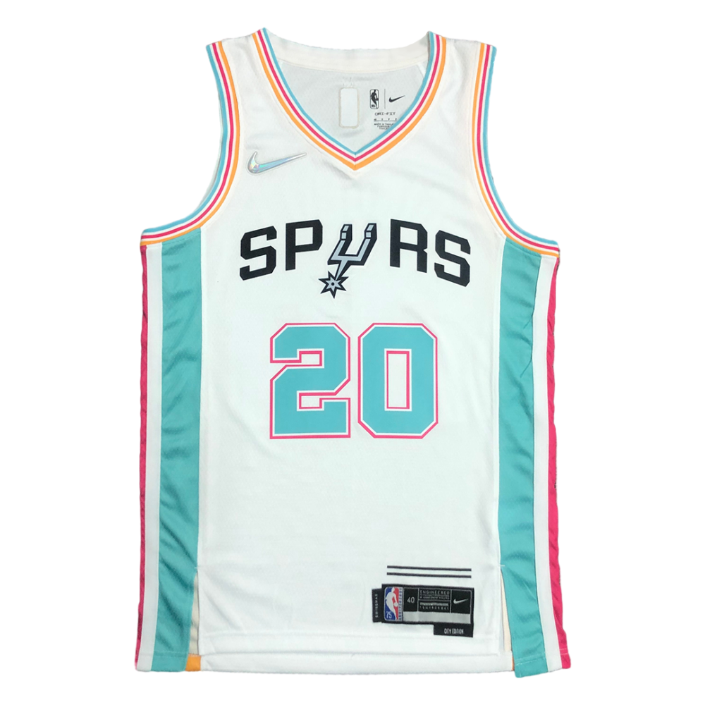 Manu Ginobili #20 San Antonio Spurs Jersey Swingman 2021-22 White - City Edition