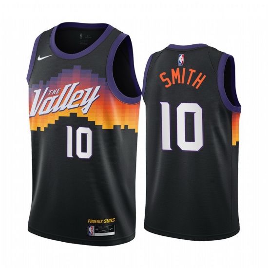 Jalen Smith 10 Phoenix Suns Black Swingman 2021 City Edition Jersey