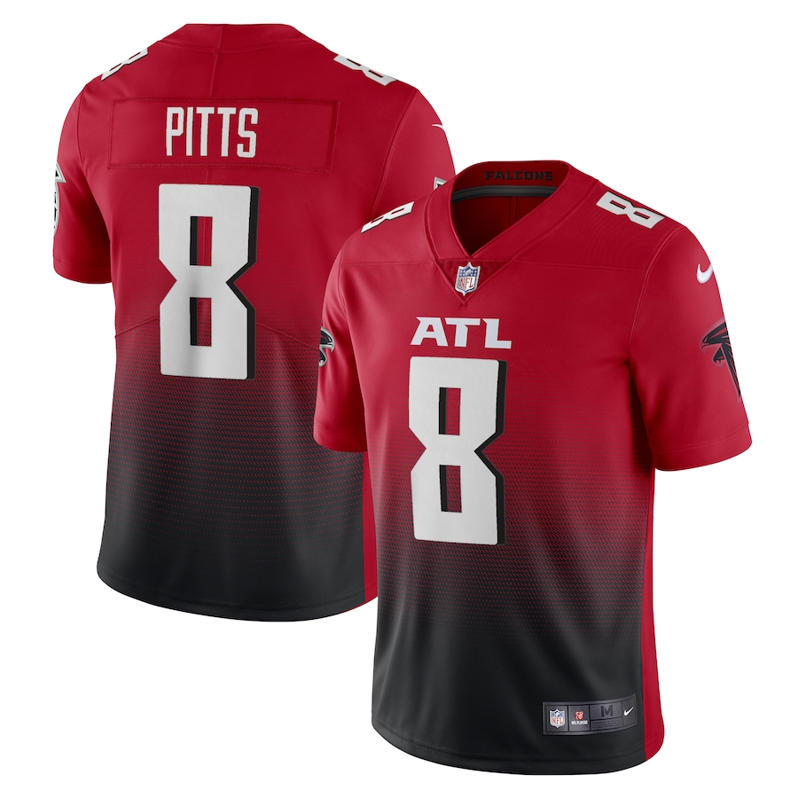 Atlanta Falcons #8 Kyle Pitts Red Alternate 2 Vapor Limited Jersey