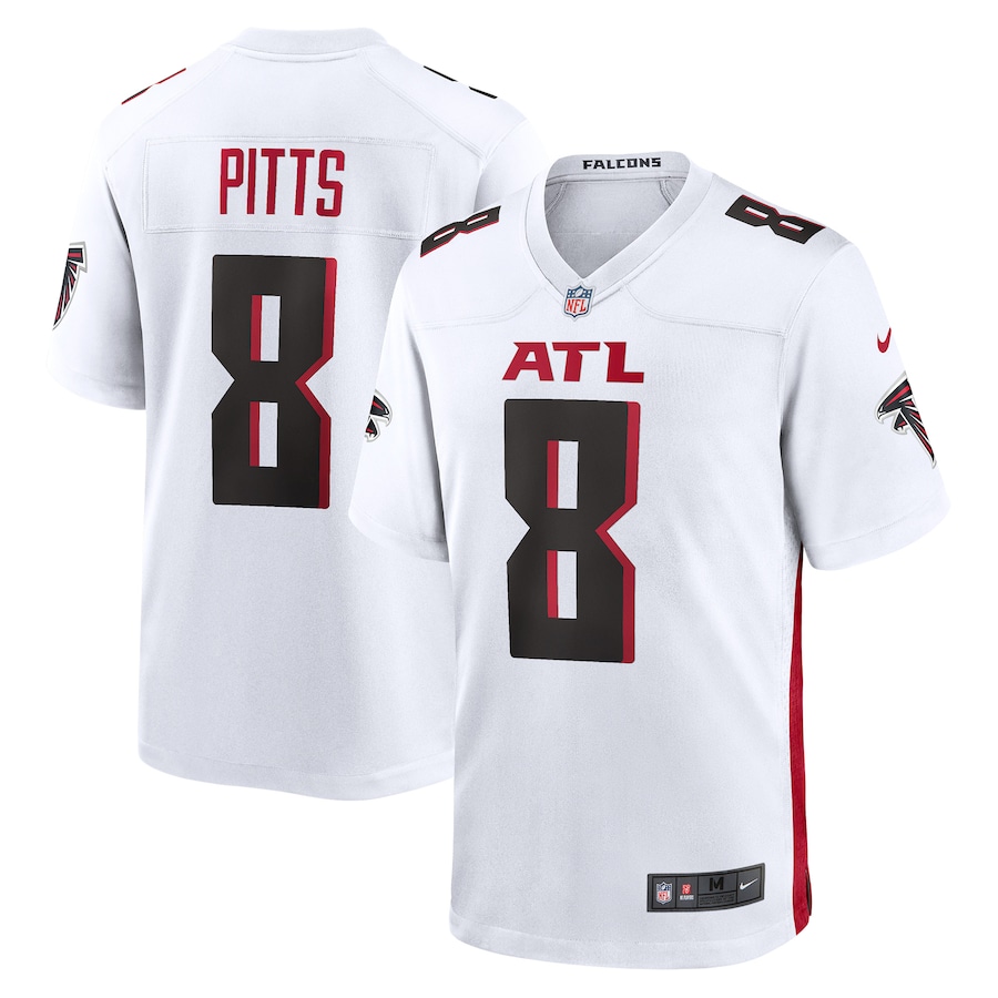 Atlanta Falcons #8 Kyle Pitts White Game Player Jersey