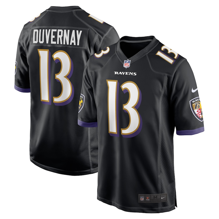 Baltimore Ravens #13 Devin Duvernay Black Game Player Jersey