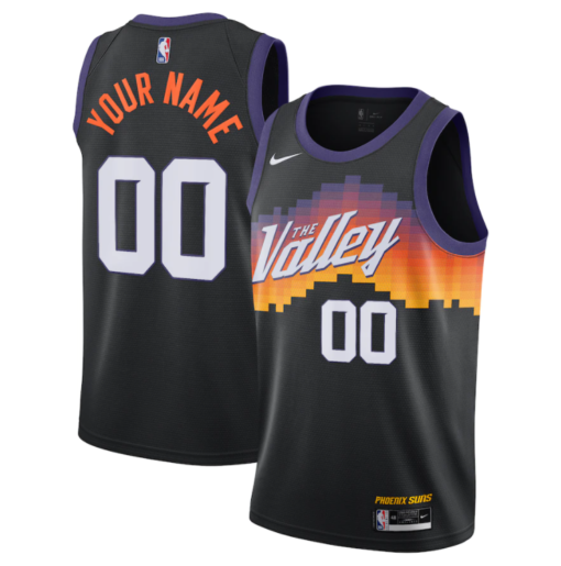 Men's Phoenix Suns 2020-21 Swingman Custom Black Jersey - City Edition