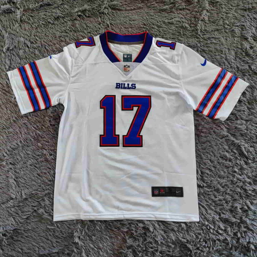 Men’s Buffalo Bills #17 Josh Allen White Vapor Limited Jersey