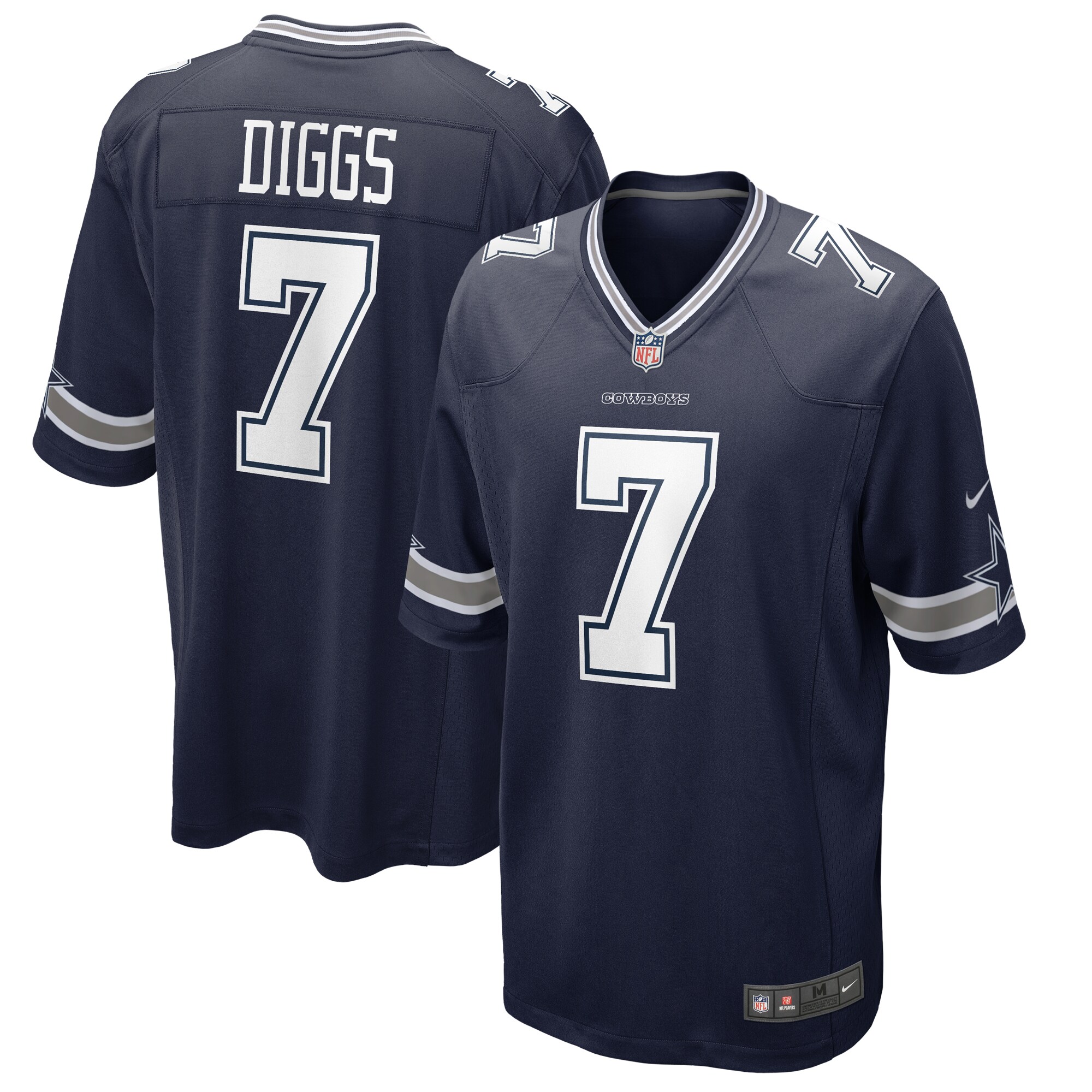 Men's Dallas Cowboys #7 Trevon Diggs Navy Game Jersey