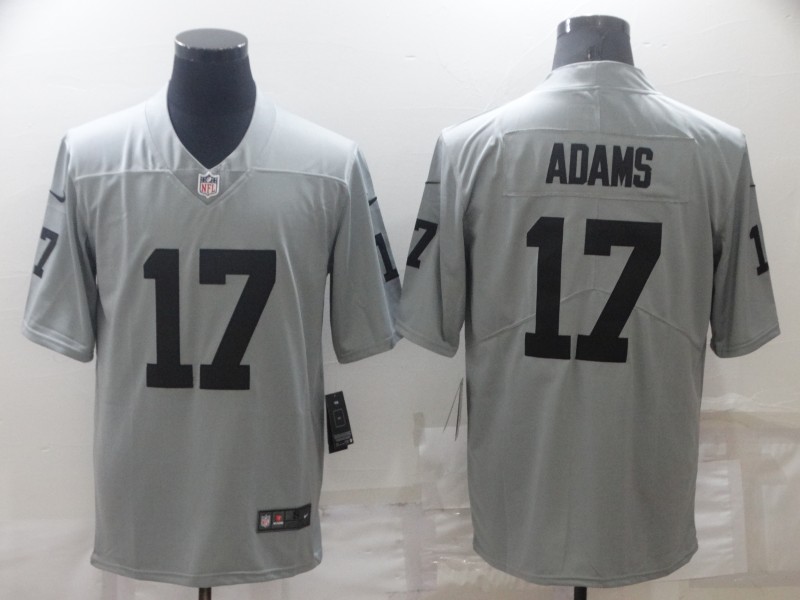 Men’s Davante Adams Oakland Raiders  Inverted Vapor Untouchable Gray Jersey