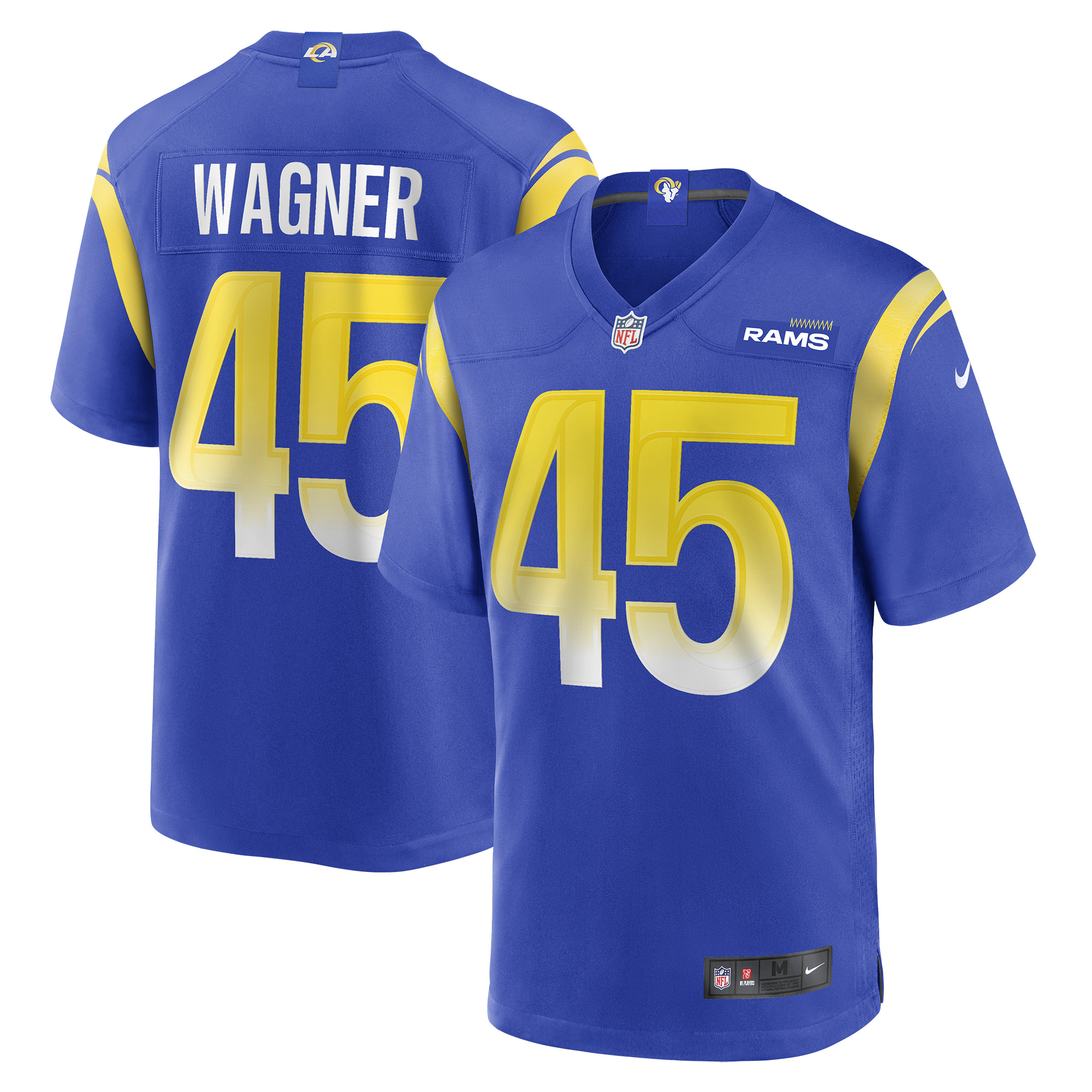 Men's Los Angeles Rams #45 Bobby Wagner Royal Game Jersey