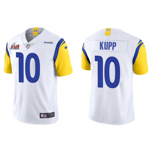 Men's Los Angeles Rams Cooper Kupp White Super Bowl LVI Vapor Limited Jersey