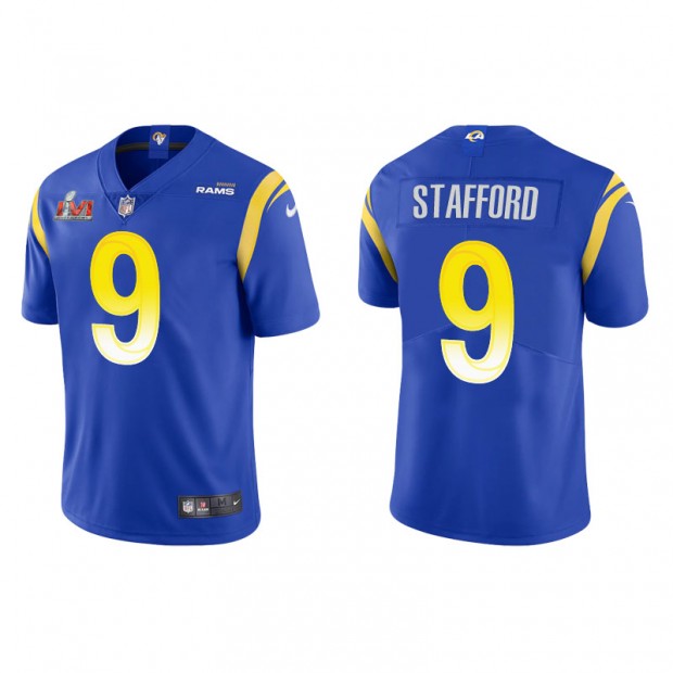 Men's Los Angeles Rams Matthew Stafford Royal Super Bowl LVI Vapor Limited Jersey